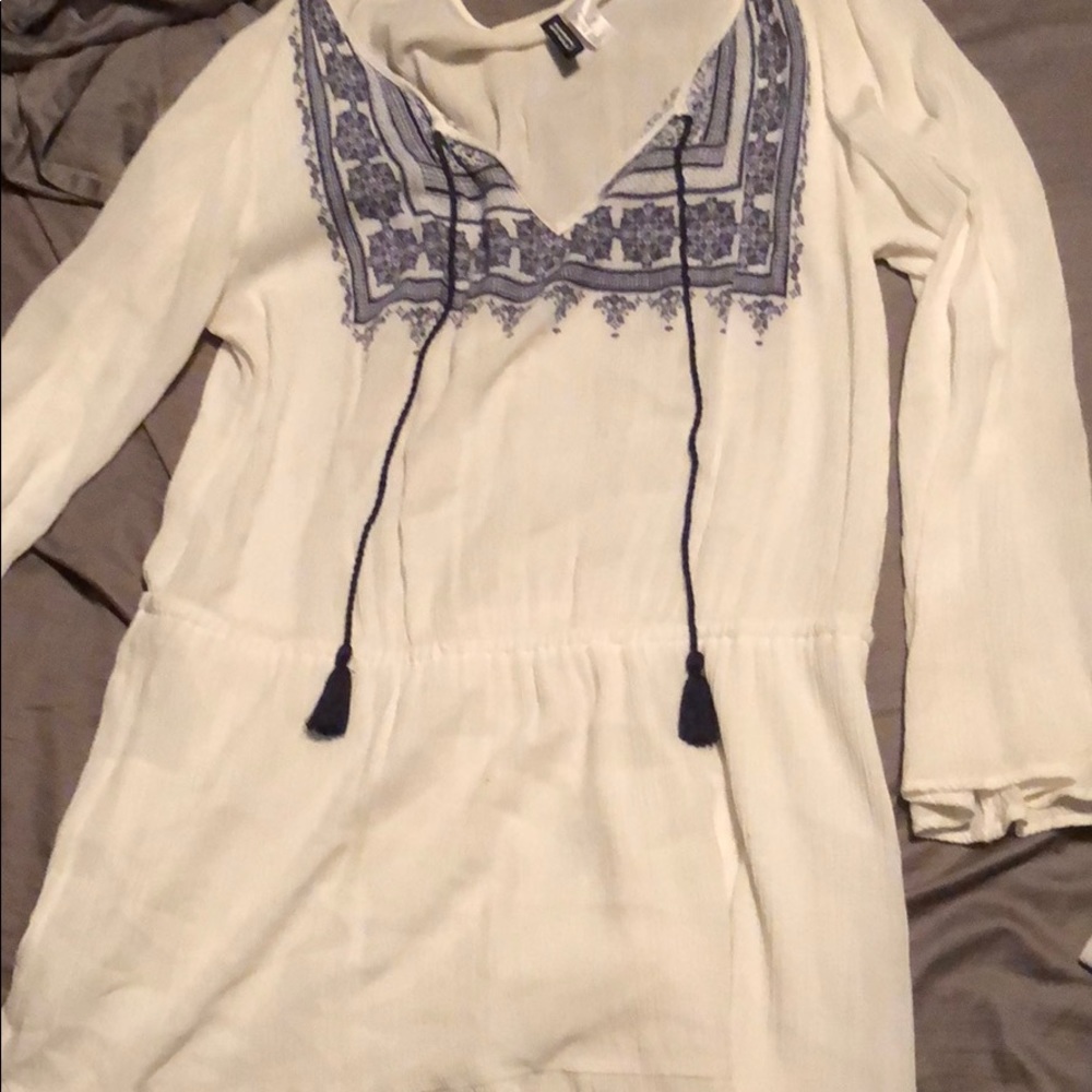 H&M Flowy Blue & White Dress